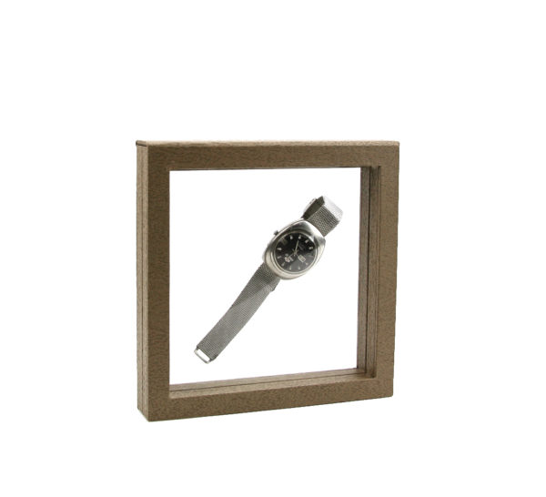 Marco para objetos Nimbus diseño madera 15×15 cm con reloj