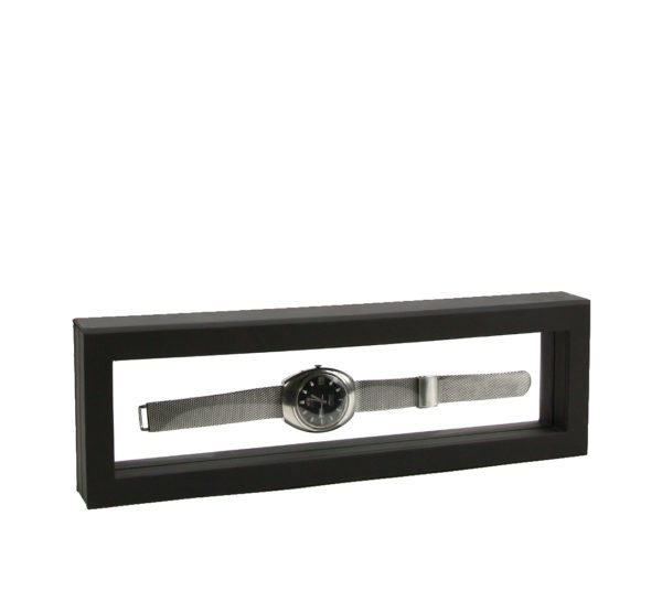 Marco para objetos Nimbus negro 26×6 cm con reloj