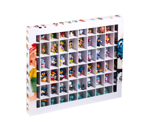 Caja vitrina coleccionismo Surprise 60 figuras en miniatura