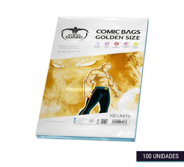 Fundas Comic Bags Golden Size 197×268mm