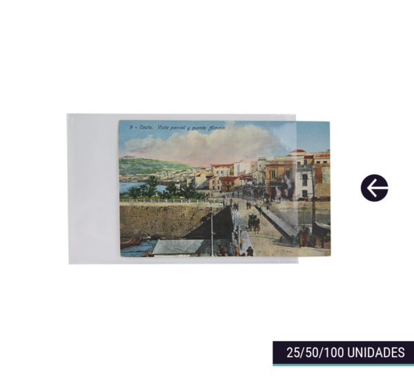 Funda protectoras tamaño postales antiguas 9,6×14,7cm