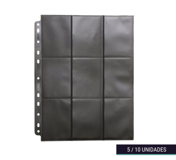 Hojas clasificadoras negras 23x29cm de 18 departamentos
