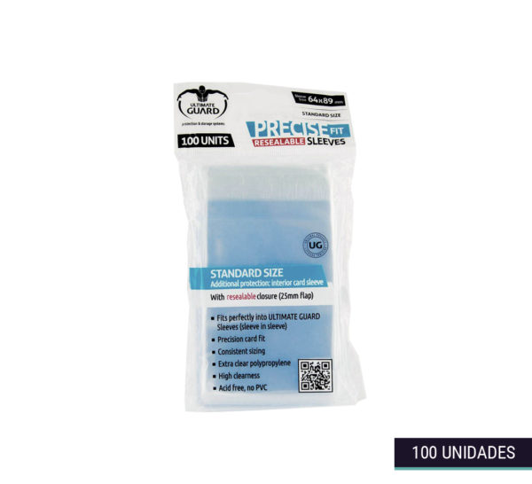 Fundas Precise-Fit Resealable Sleeves Standard Size 64x89mm