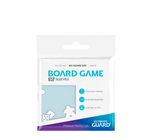 Fundas Premium Soft Sleeves Square Size Board Game transparentes 82x82mm