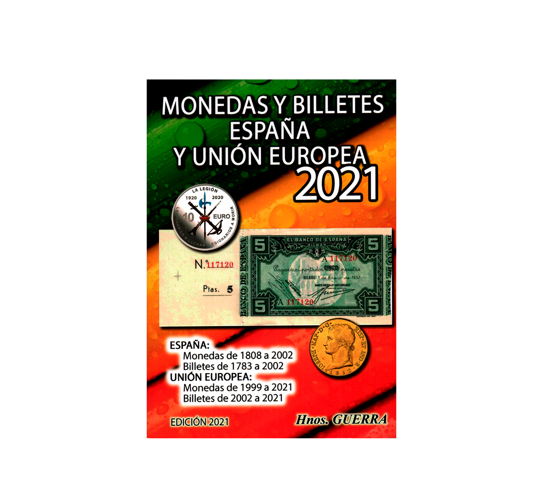 Oficial Generalizar jueves Catálogo de monedas y billetes Hermanos Guerra 2021 - Arkesto